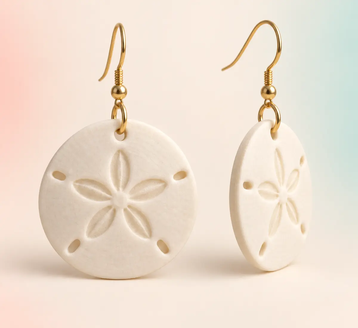 Petites boucles d'oreilles Dollar des sables