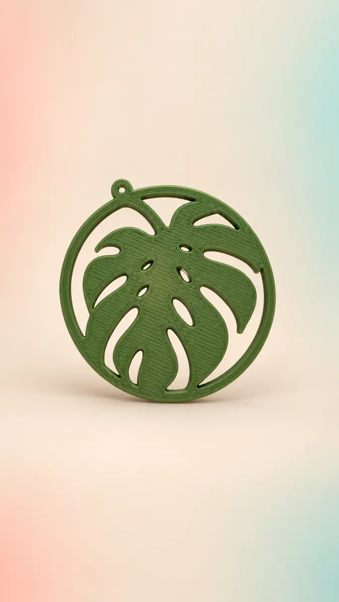 Grandes boucles d'oreilles Monstera