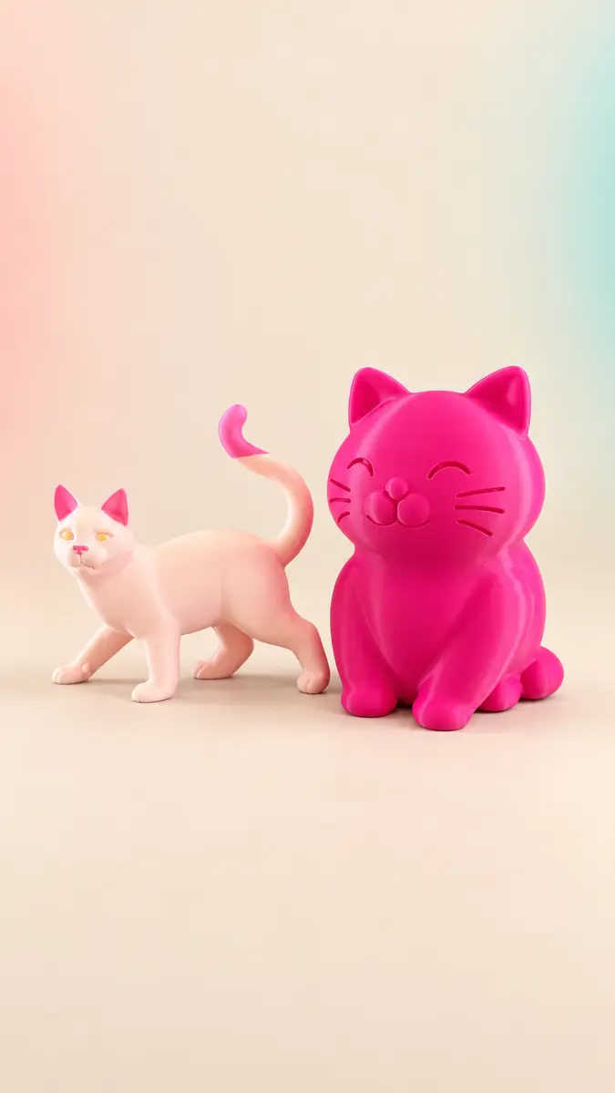 Chat décoratif imprimé en 3D sur mesure