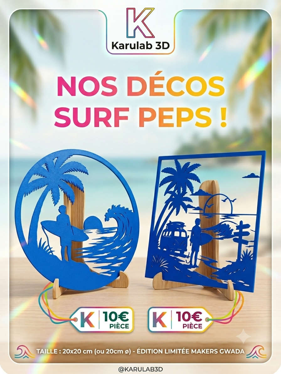 Nos Décos Surf Peps - KaruLab 3D